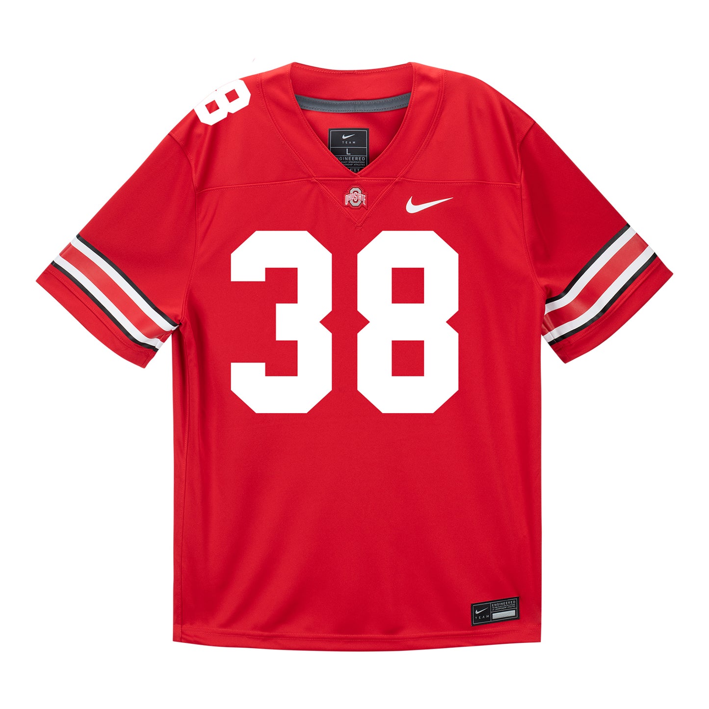Ohio State Buckeyes Nike #38 Eli Riggs Student Athlete Scarlet Football Jersey In Scarlet - Front View
