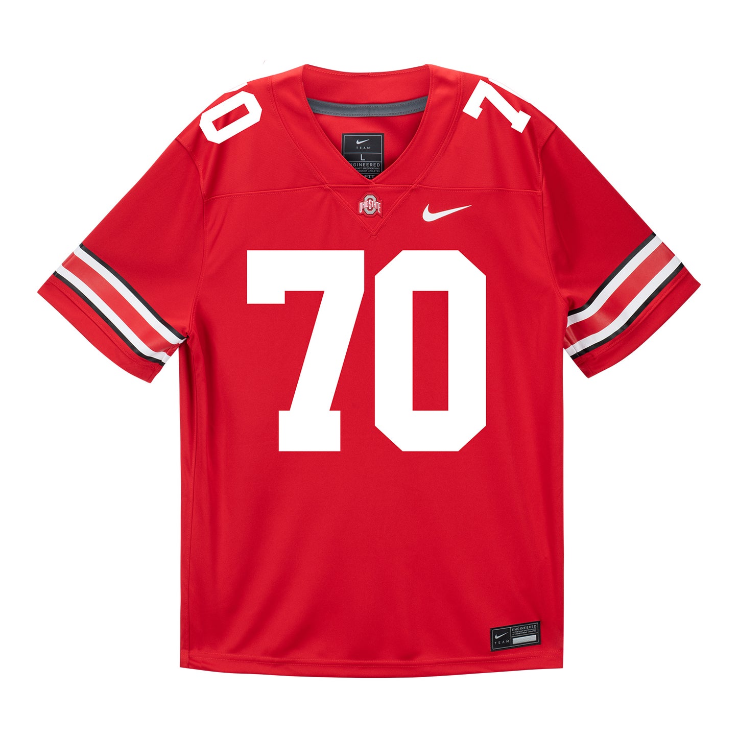 Ohio State Buckeyes Nike #70 Phillip Daniels Student Athlete Scarlet Football Jersey In Scarlet - Front View