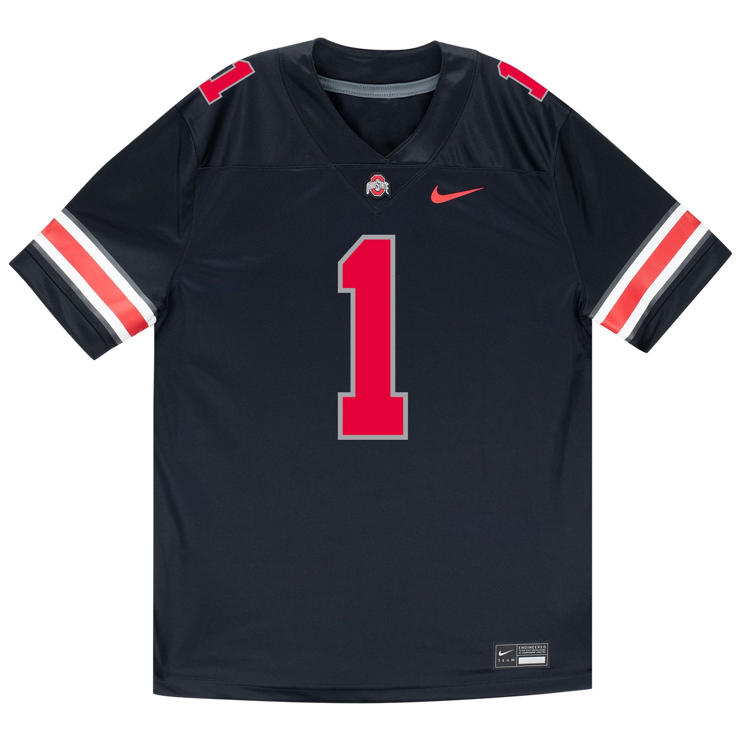 Ohio State Buckeyes Nike #1 Brandon Inniss Student Athlete Black Football Jersey - Front View