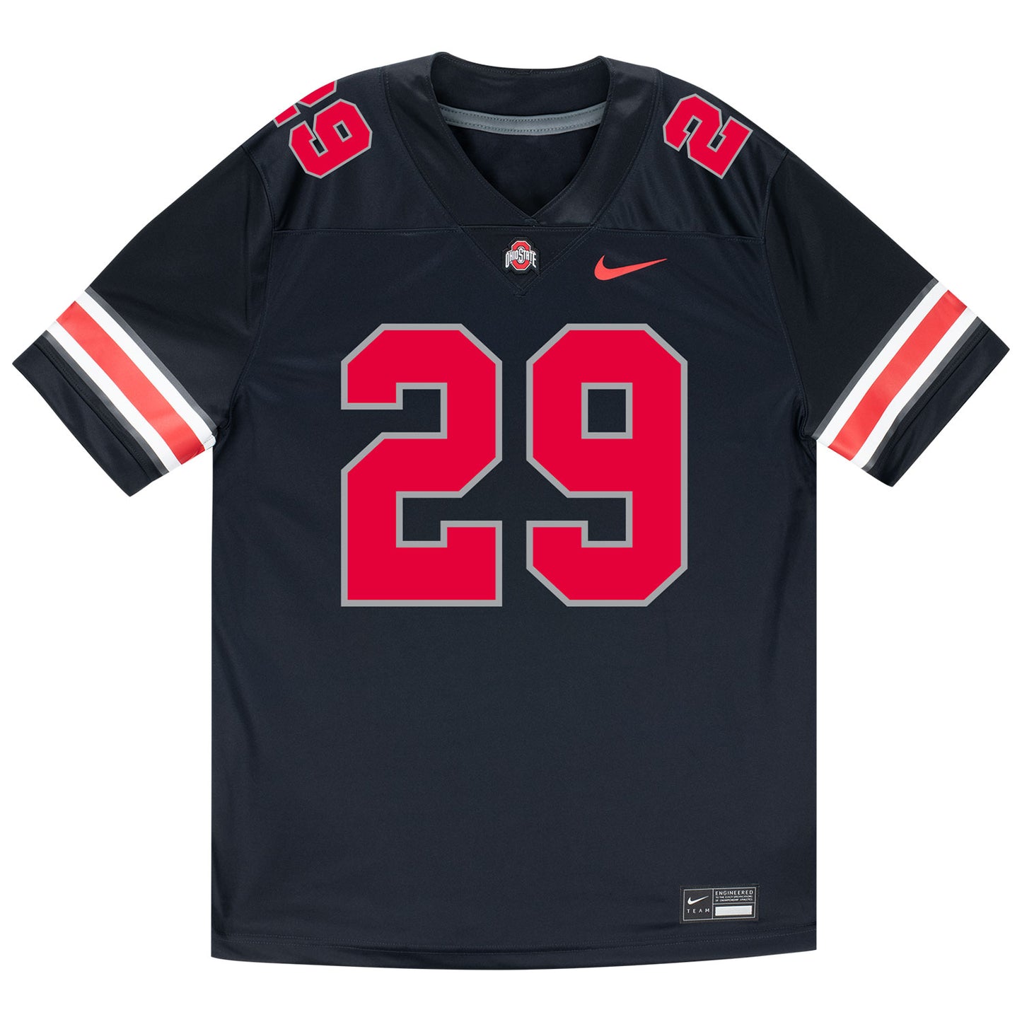 Ohio State Buckeyes Nike #29 Glorien Gough Student Athlete Black Football Jersey - Front View
