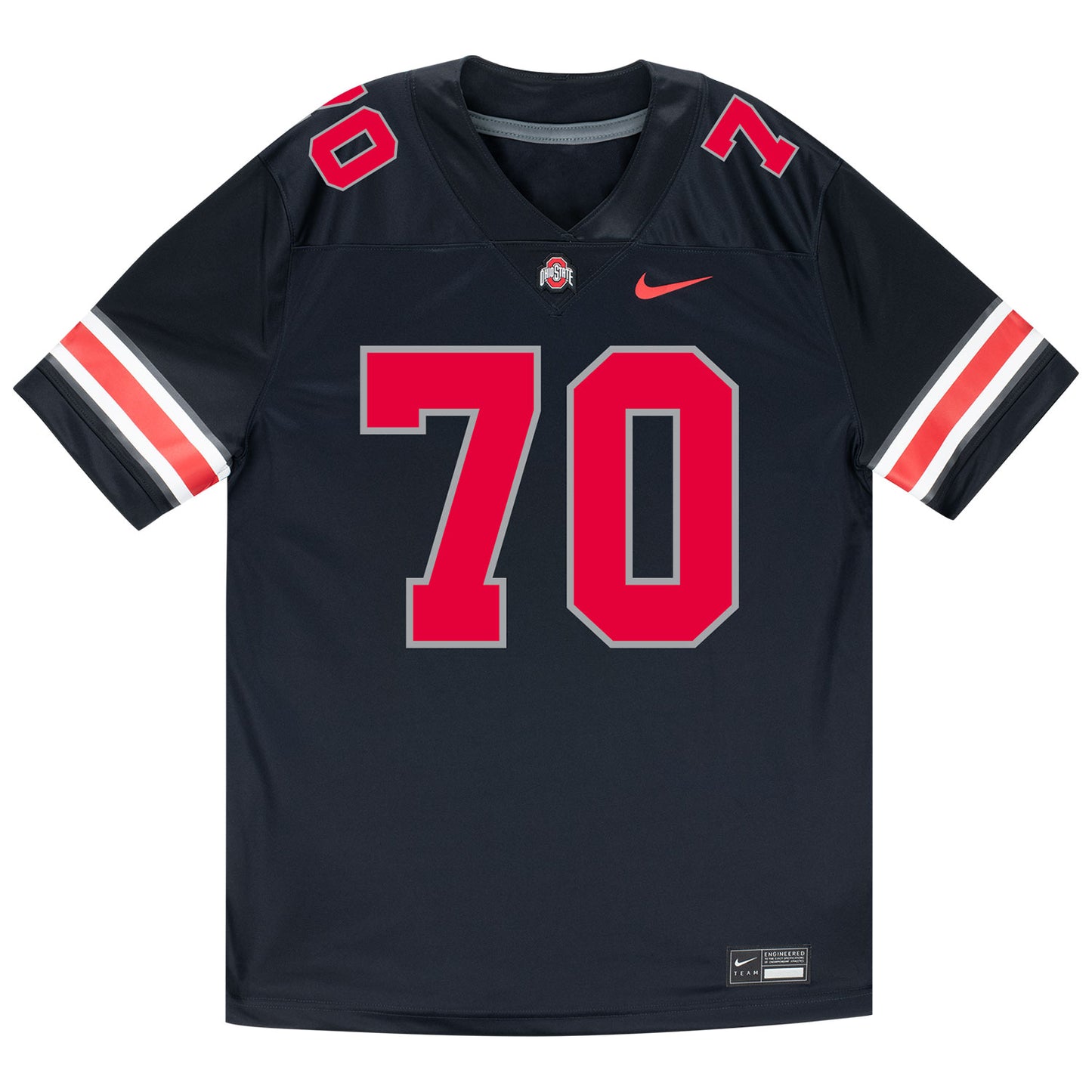 Ohio State Buckeyes Nike #70 Phillip Daniels Student Athlete Black Football Jersey - Front View