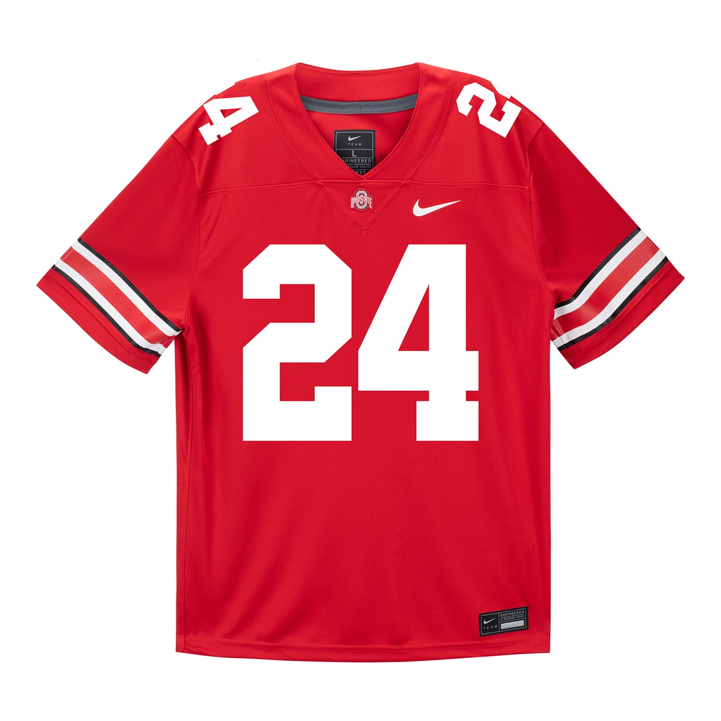 Ohio State Buckeyes Nike #24 Sam Dixon Student Athlete Scarlet Football Jersey - Front View