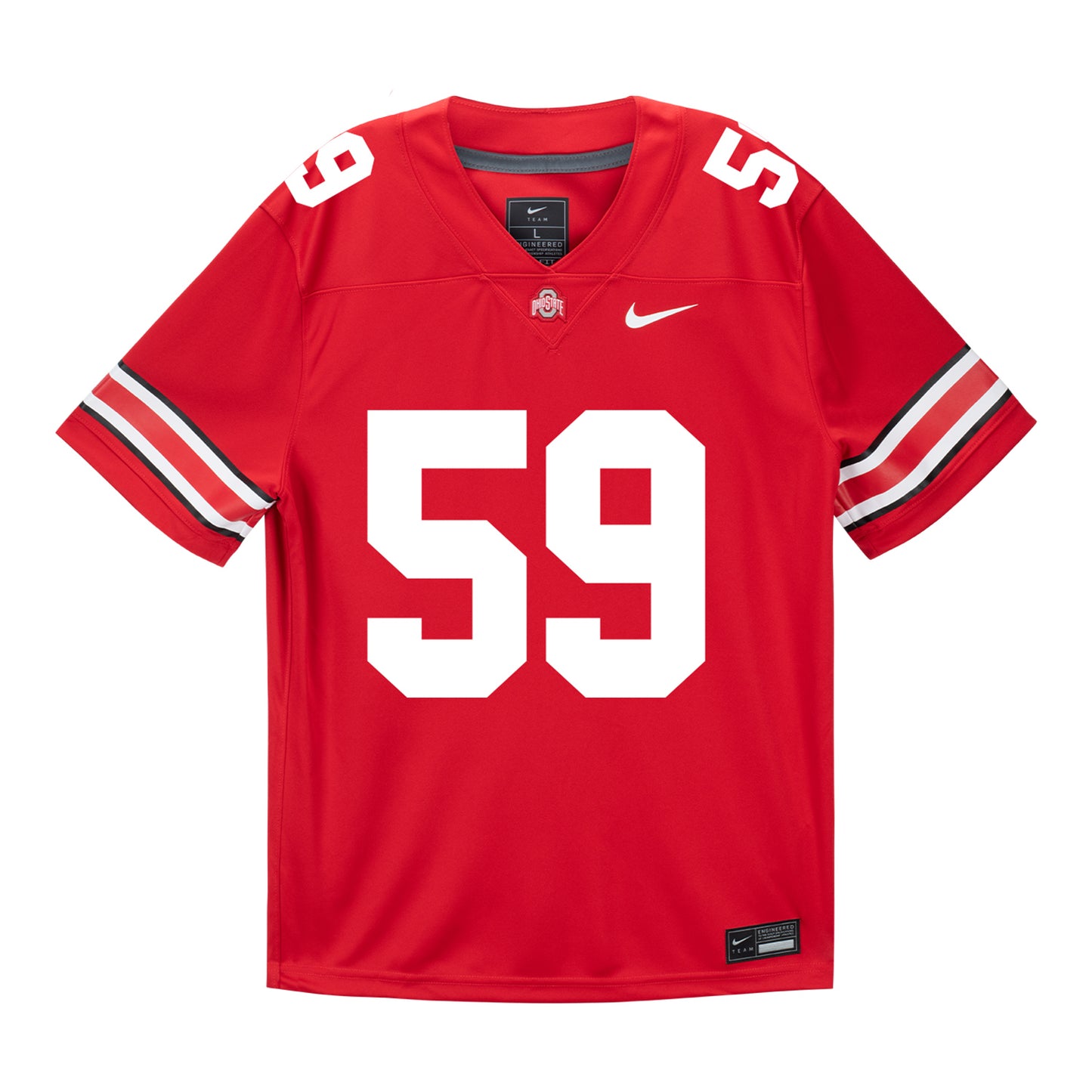 Ohio State Buckeyes Nike #59 Ahmed Tounkara Student Athlete Scarlet Football Jersey - Front View