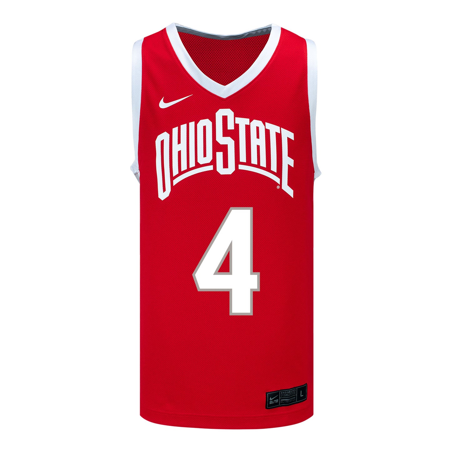 Ohio State Buckeyes #4 Gabe Cupps Student Athlete Basketball Jersey In Scarlet - Front View