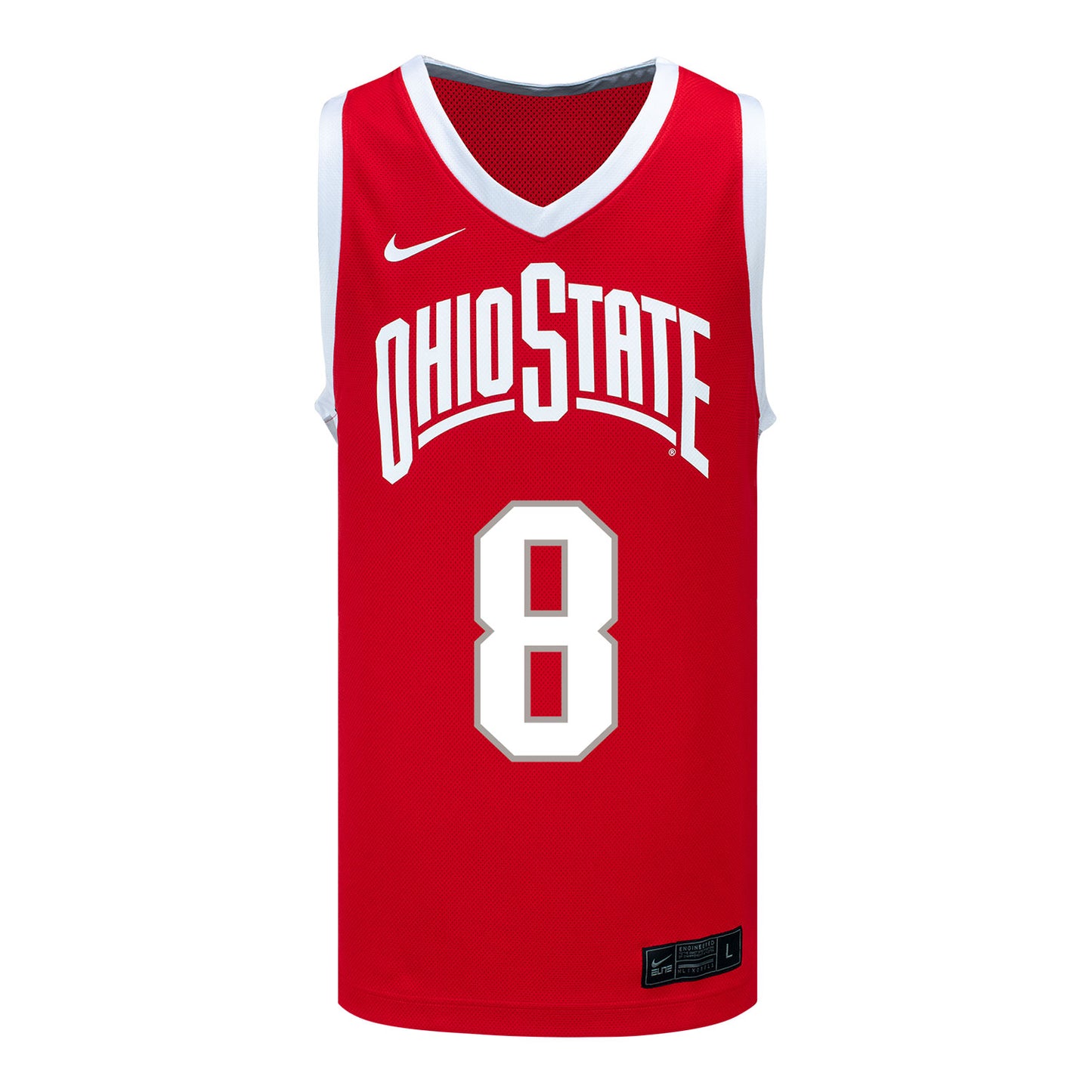 Ohio State Buckeyes #8 Myles Herro Student Athlete Basketball Jersey In Scarlet - Front View