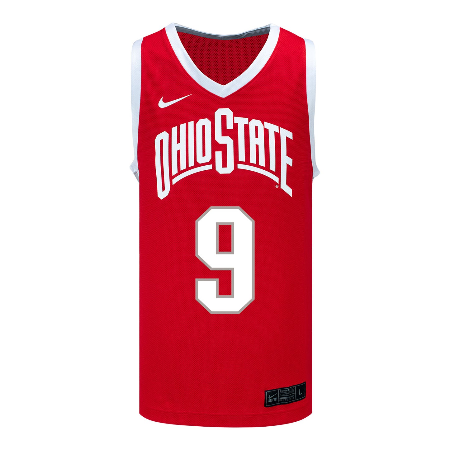 Ohio State Buckeyes #9 Mathieu Grujicic Student Athlete Basketball Jersey In Scarlet - Front View
