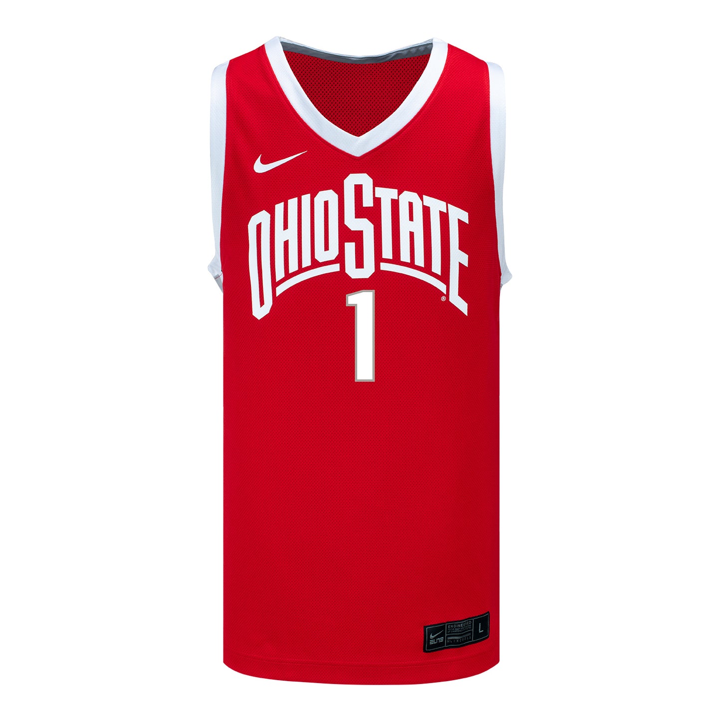 Ohio State Buckeyes Nike Women's Basketball Student Athlete #1 Kylee Kitts Scarlet Jersey - Front View