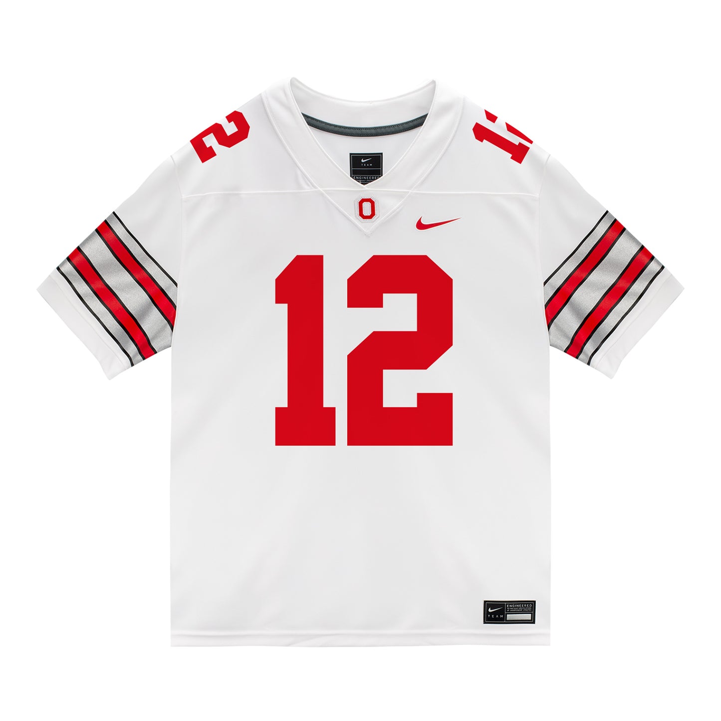 Ohio State Buckeyes Nike #12 Beau Atkinson Student Athlete White Football Jersey