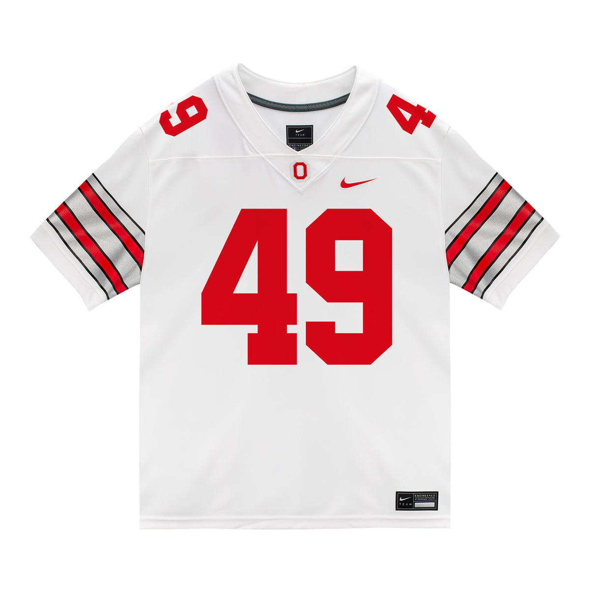 Ohio State Buckeyes Nike #49 Marcello Diomede Student Athlete White Football Jersey - Front View