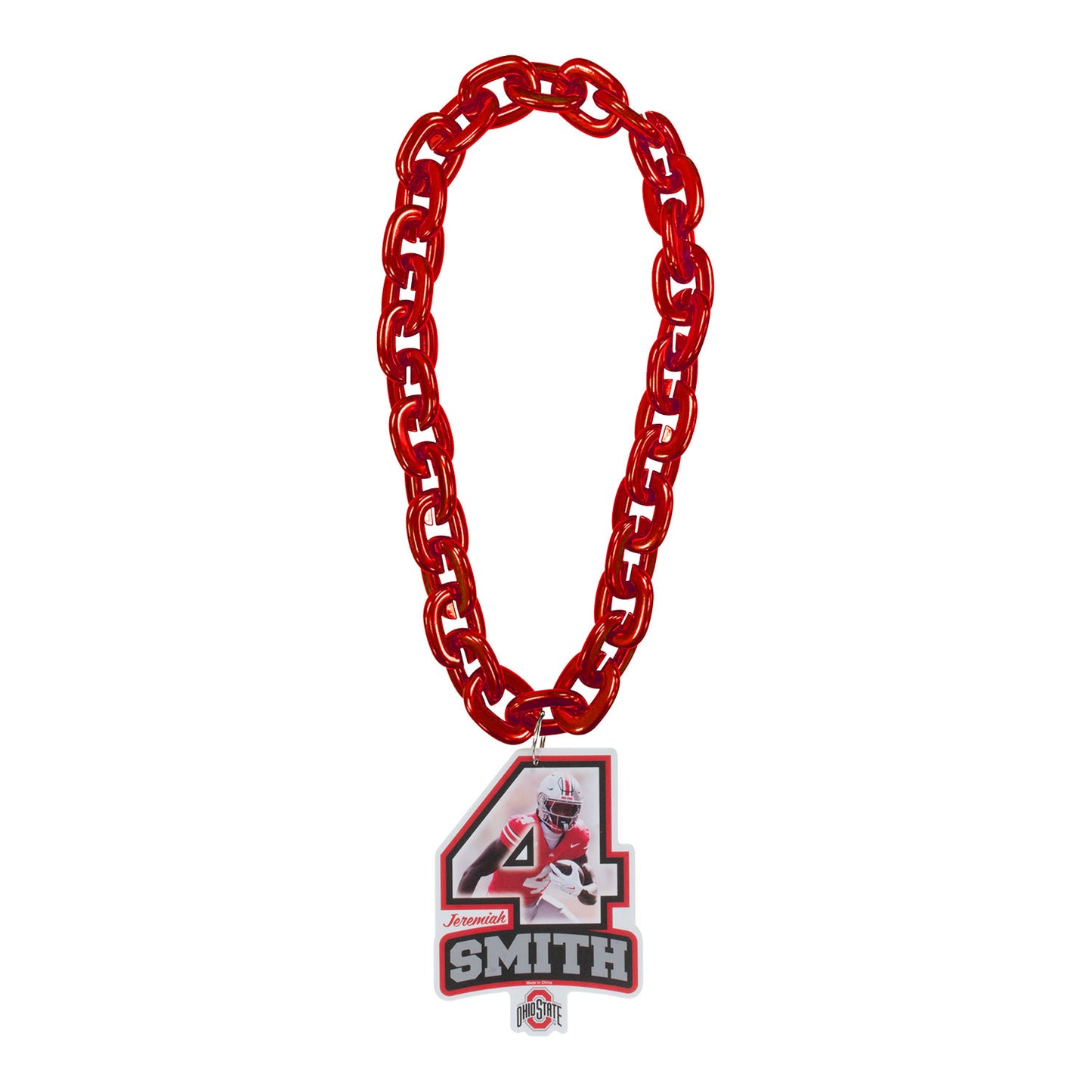 Ohio State Football Student Athlete #4 Jeremiah Smith Fan Chain - Front