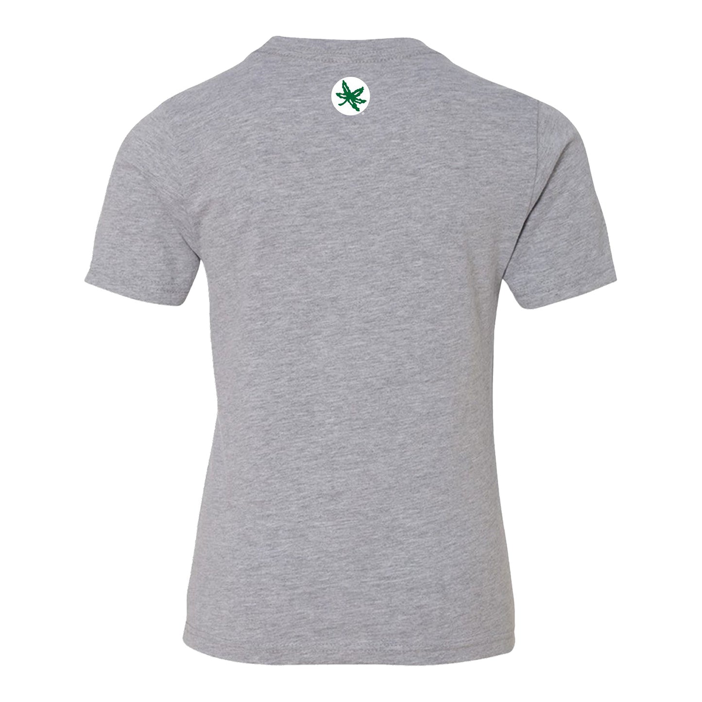 Youth Ohio State Buckeyes #4 Jeremiah Smith NIL Comic T-Shirt In Grey - Back View