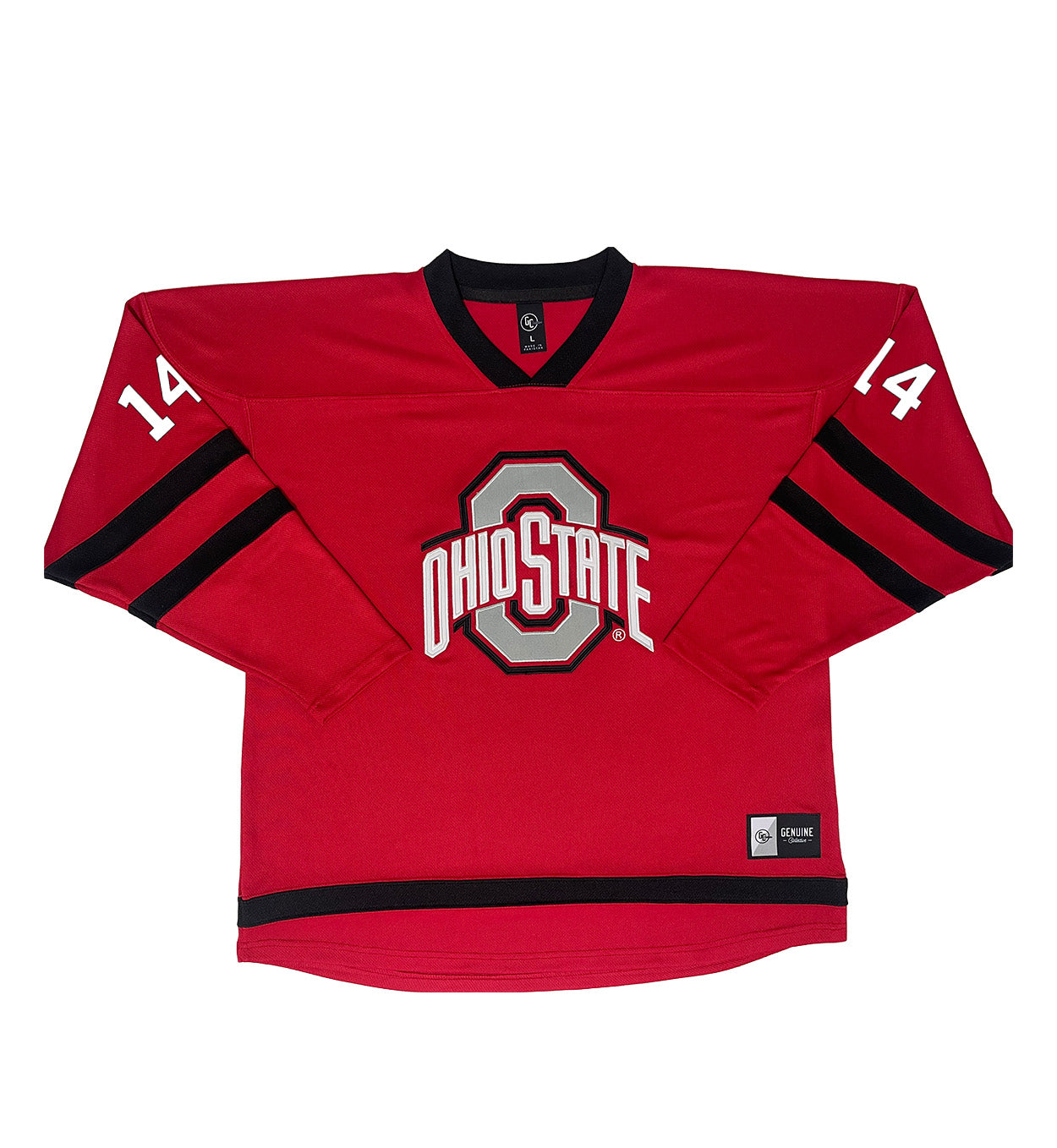 Ohio State Buckeyes #14 Mira JungÄker Student Athlete Women's Hockey Jersey - Front