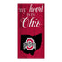 Ohio State My Heart Sign in Scarlet - Front View