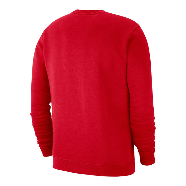 Ohio State Buckeyes Nike Club Fleece Scarlet Crewneck Sweatshirt - Back View