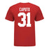 Ohio State Buckeyes Men's Lacrosse Student Athlete #31 Matt Caputo T-Shirt In Scarlet - Back View