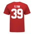 Ohio State Buckeyes Men's Lacrosse Student Athlete #39 Taji Flynn T-Shirt In Scarlet - Back View
