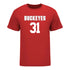 Ohio State Buckeyes Men's Lacrosse Student Athlete #31 Matt Caputo T-Shirt In Scarlet - Front View