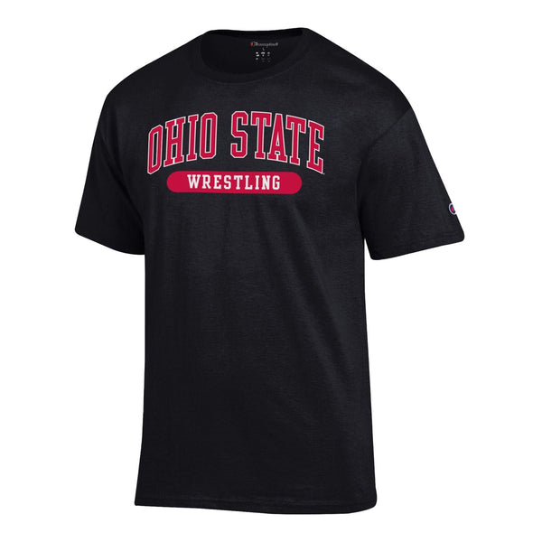 Ohio State Buckeyes Wrestling Black T-Shirt - Front View