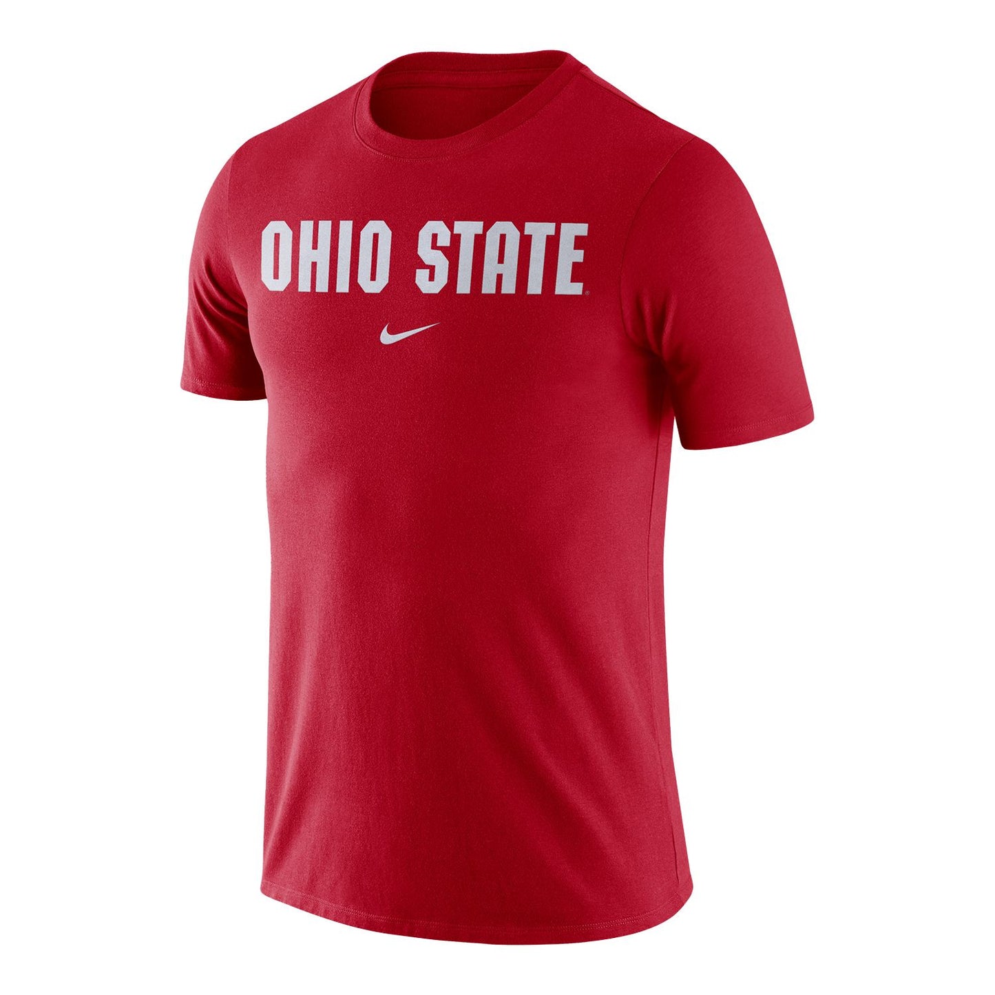 Ohio State Buckeyes Nike Essential Wordmark T-Shirt in Scarlet - Front View