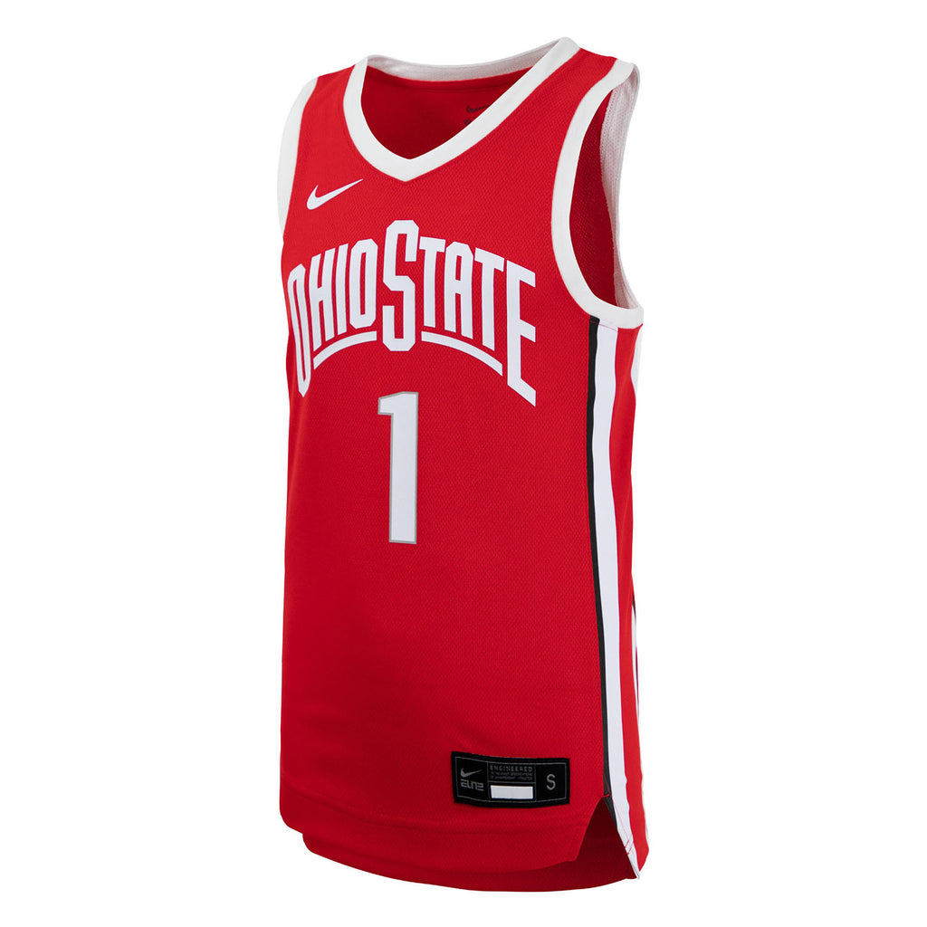 Nike Ohio State Buckeyes #1 Youth Replica Elite Basketball Jersey - Gray
