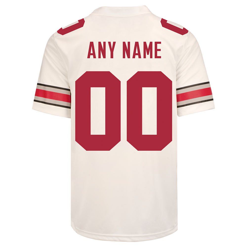 Adult Ohio State Buckeyes Personalized White Game Jersey / 3X-Large