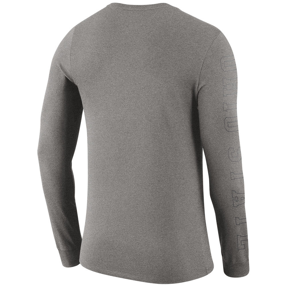 Ohio State Buckeyes Nike Crew Cuff Long Sleeve in Gray - Back View