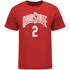 Ohio State Buckeyes Student Athlete #2 Bruce Thornton T-Shirt in Scarlet - Front View