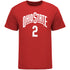 Ohio State Buckeyes Student Athlete #2 Bruce Thornton T-Shirt in Scarlet - Front View