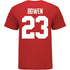 Ohio State Buckeyes Men's Lacrosse Student Athlete #23 Dante Bowen T-Shirt In Scarlet - Back View
