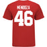 Ohio State Buckeyes Men's Lacrosse Student Athlete #46 Noah Mendoza T-Shirt In Scarlet - Back View