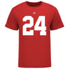 Ohio State Buckeyes Jermaine Mathews Jr. #24 Student Athlete T-Shirt - In Scarlet - Front View