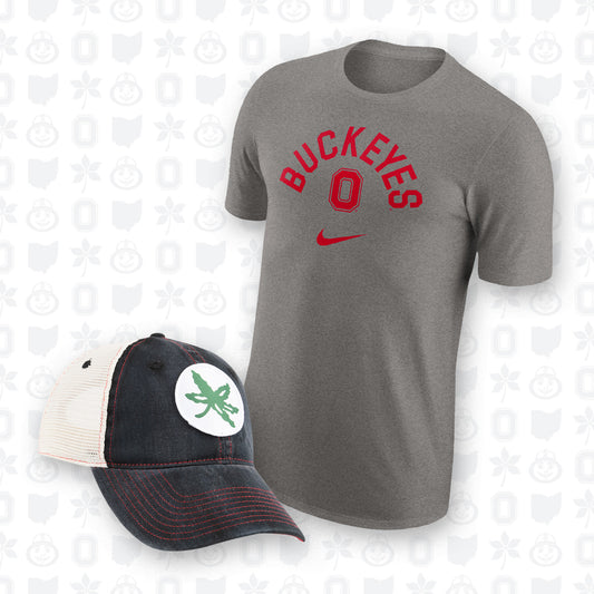 Buckeye Nation Days Gray Tee and Trucker Hat