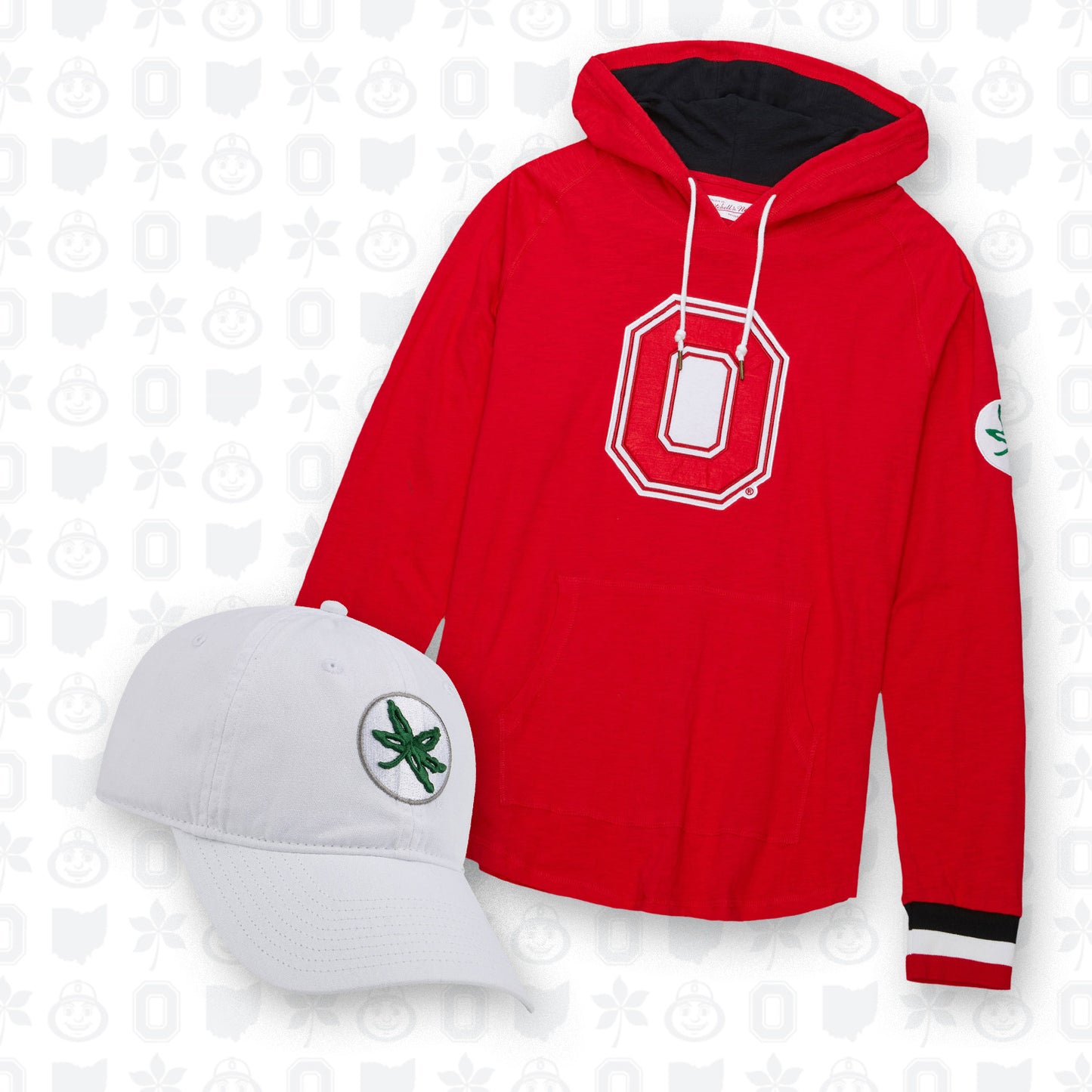 Buckeye Nation Days Scarlet Hoodie and Hat