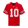 Ohio State Buckeyes Nike #10 Denzel Burke Student Athlete Scarlet Football Jersey - In Scarlet - Front View