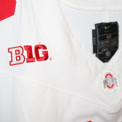 Ohio State Buckeyes Locker Room Authentic White Jersey - Close Up Big 10