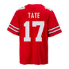 Ohio State Buckeyes Nike #17 Carnell Tate Student Athlete Scarlet Football Jersey - In Scarlet - Back View