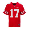 Ohio State Buckeyes Nike #17 Carnell Tate Student Athlete Scarlet Football Jersey - In Scarlet - Front View