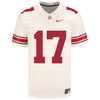 Ohio State Buckeyes Nike #17 Carnell Tate Student Athlete White Football Jersey - In White - Front View