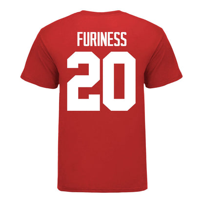 Ohio State Buckeyes Women's Lacrosse Student Athlete #20 Darrien Furiness T-Shirt In Scarlet - Back View