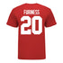 Ohio State Buckeyes Women's Lacrosse Student Athlete #20 Darrien Furiness T-Shirt In Scarlet - Back View