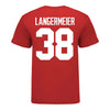 Ohio State Buckeyes Men's Lacrosse Student Athlete #38 Greg Langermeier T-Shirt In Scarlet - Back View