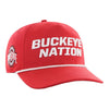 Ohio State Buckeyes Buckeye Nation Rope Scarlet Adjustable Hat - Angled Right View