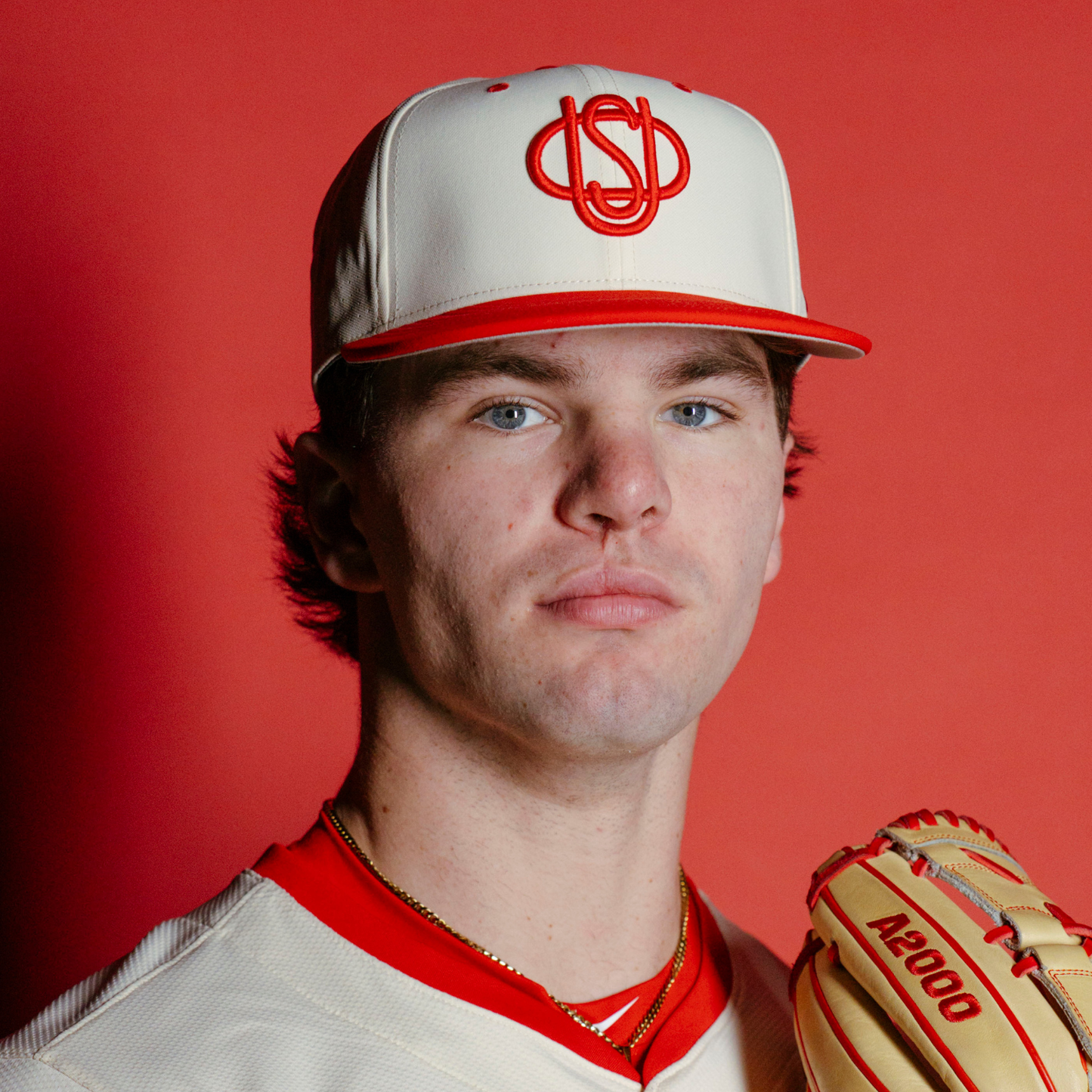 Ohio State Buckeyes On Field Baseball Throwback Hat - Player Modeled Front