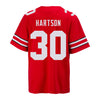Ohio State Buckeyes Nike #30 Will Hartson Student Athlete Scarlet Football Jersey - In Scarlet - Back View