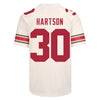 Ohio State Buckeyes Nike #30 Will Hartson Student Athlete White Football Jersey - In White - Back View