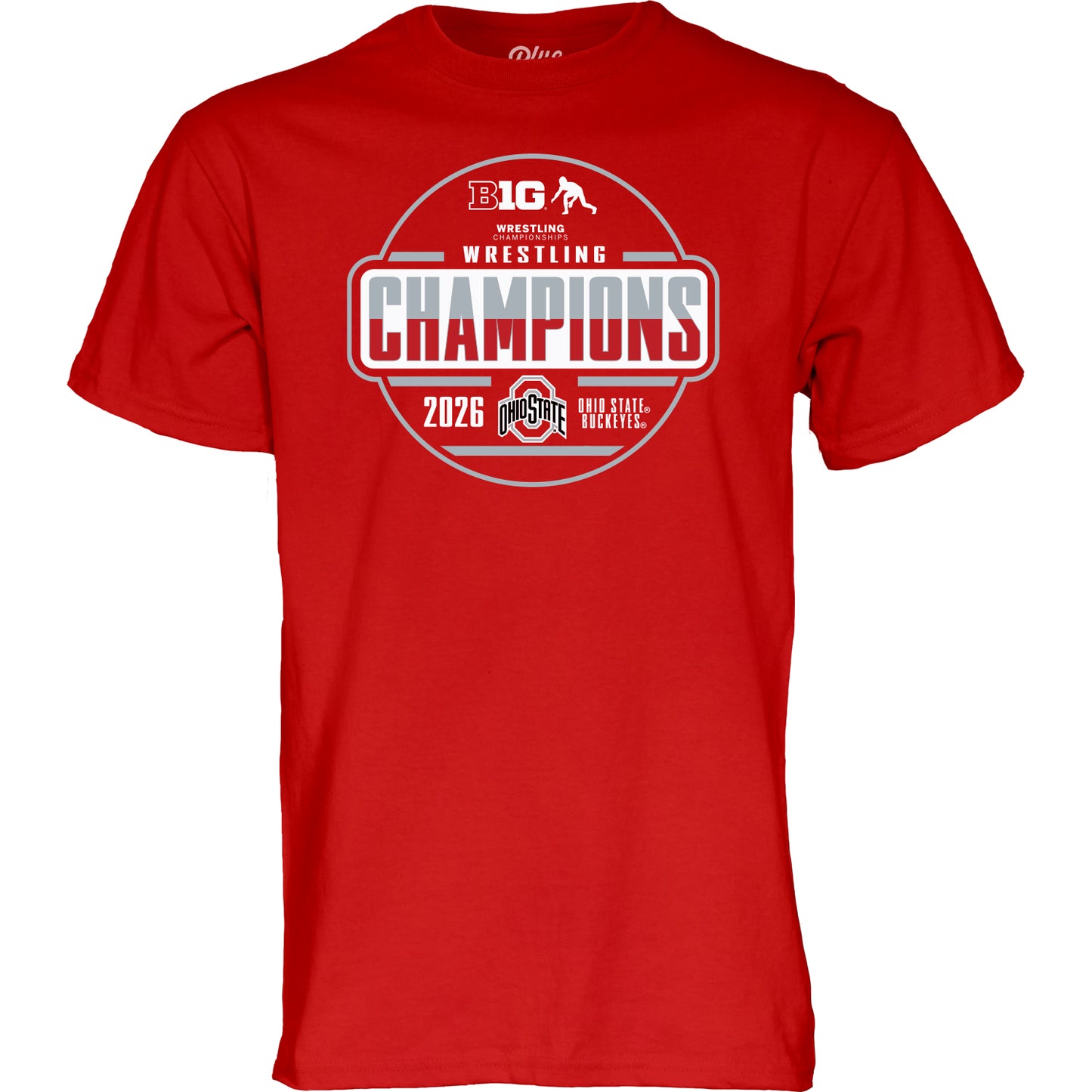 Ohio State Wrestling 2026 B10 Champions T-Shirt - Front