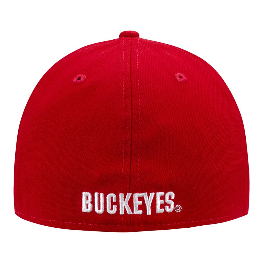 Ohio State Buckeyes Team Classic Scarlet Flex Hat - Back View