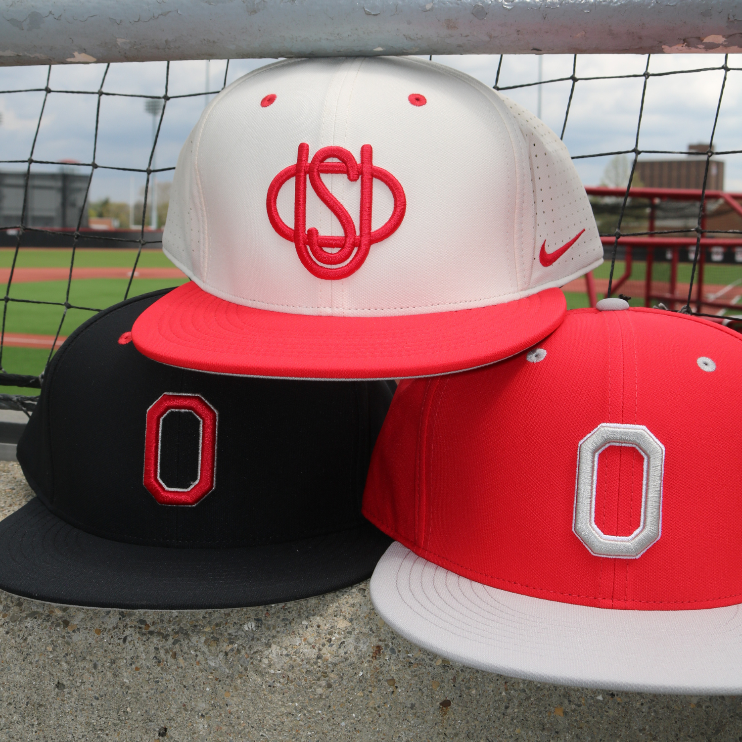 Ohio State Buckeyes On Field Baseball Hats - All Fronts