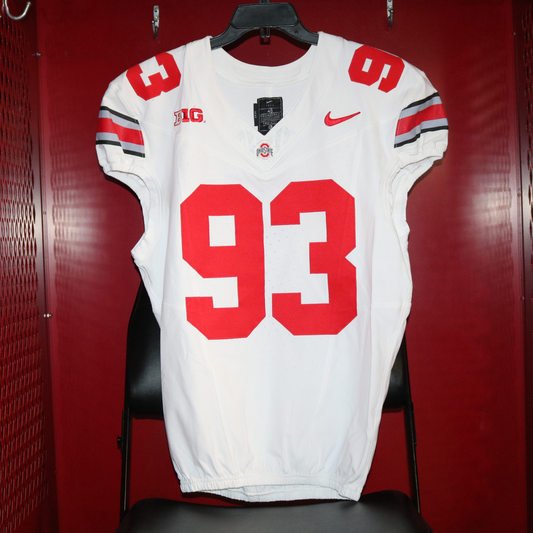 Ohio State Buckeyes Locker Room Authentic White Jersey - #80-99 - Front