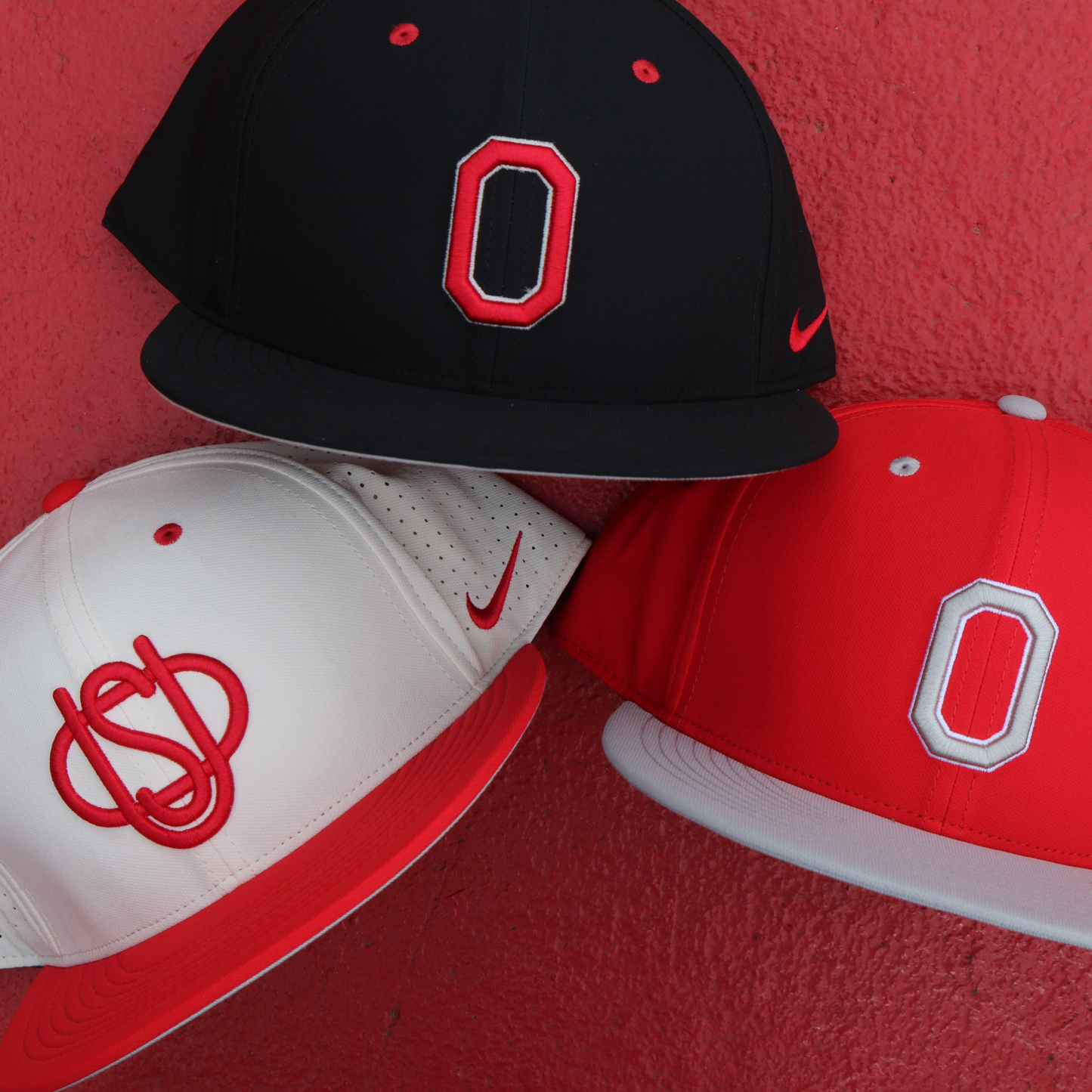 Ohio State Buckeyes On Field Baseball Hats - All Front